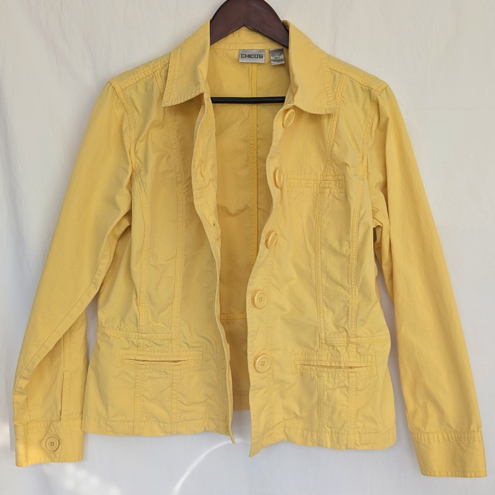 Chico's | Cotton Ripstop Utility Jacket | 2 (Large/12) - Picture 6 of 10